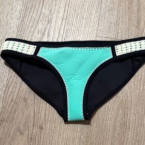 Triangl Swimwear Black and Teal Bikini Bottom